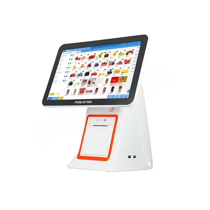 Terminal POS Android 15.6" con impresora integrada (blanco)